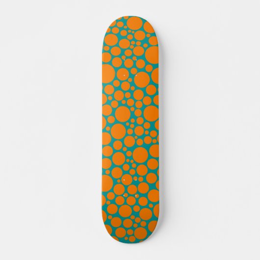 Poettering - Sinaasappel op Blauwgroen Skateboard (Voorkant)