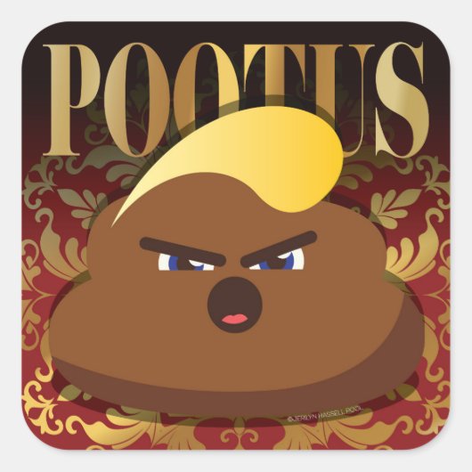 POETUS VIERKANTE STICKER (Voorkant)