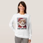 POEZELIG KERST KAT T-Shirt (Voorkant volledig)