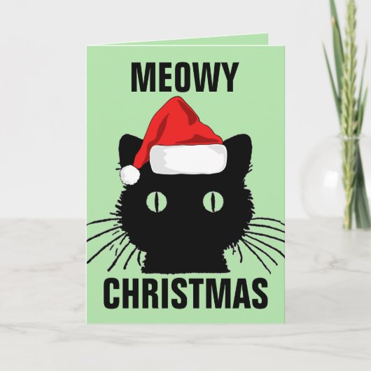 POEZelige KERSTMIS KAARTEN MET KAT (Voorkant)