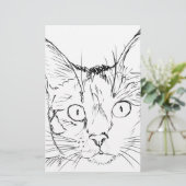 Poezenkat Briefpapier (Staand voorkant)