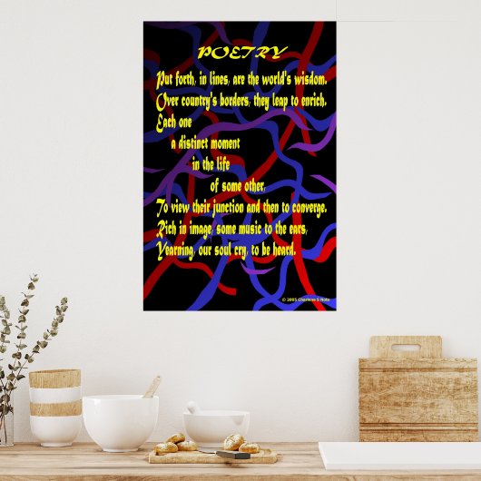 Poëzie (akoestisch gedicht) poster (Keuken)