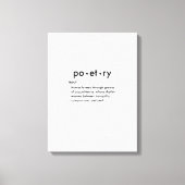 Poëzie Definitie Quote Wandkunst Canvas Afdruk (Voorkant)