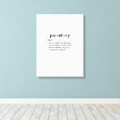 Poëzie Definitie Quote Wandkunst Canvas Afdruk (Insitu (Houten vloer))