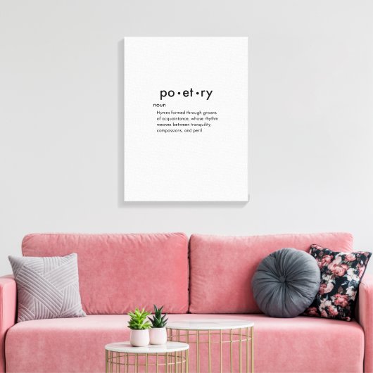 Poëzie Definitie Quote Wandkunst Canvas Afdruk (Insitu (Woonkamer))