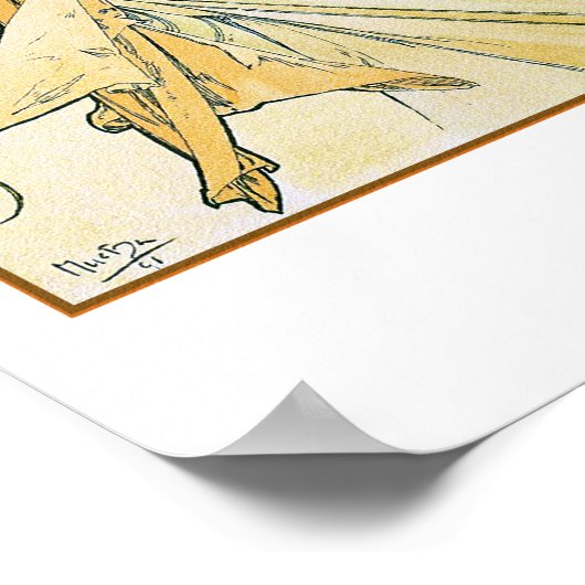 Poëzie door Alphonse Mucha Poster (Hoek)