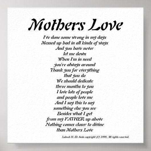 Poëzie door Labeeb Poster (Voorkant)