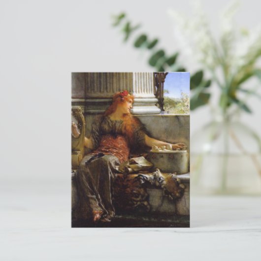 Poëzie door Sir Lawrence Alma-Tadema Briefkaart (Staand voorkant)
