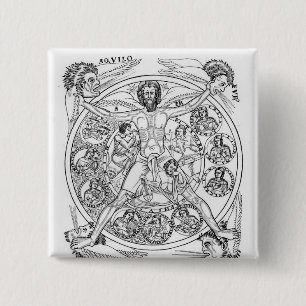 Poëzie en muziek vierkante button 5,1 cm