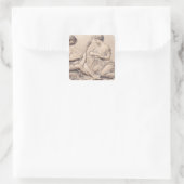 Poëzie en muziek vierkante sticker (Tas)