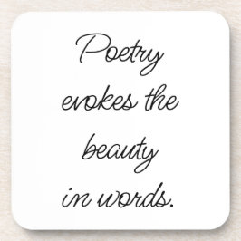 Poëzie Evokes Hard Plastic Onderzetter