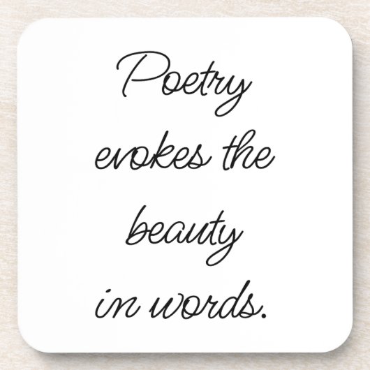 Poëzie Evokes Hard Plastic Onderzetter (Voorkant)