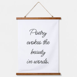 Poëzie Evokes Wood met bovenzijde Wandafscheiding Hangend Wandkleed