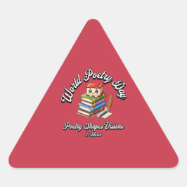 Poëzie geeft vorm aan visioenen. Wereldgedichtenda Sticker