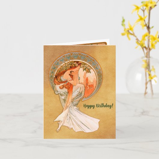 Poëzie, Happy Birthday Kaart (Gele Bloem)