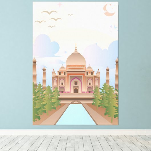 Poëzie in marmer canvas afdruk (Insitu (Houten vloer))