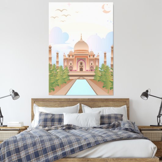 Poëzie in marmer canvas afdruk (Insitu (Slaapkamer))