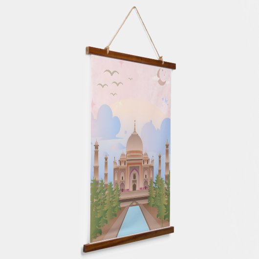 Poëzie in marmer hangend wandkleed (Gebogen)