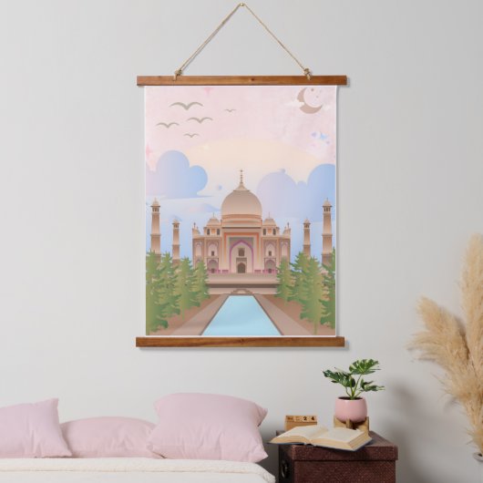 Poëzie in marmer hangend wandkleed (Slaapkamer)