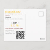 Poëzie in Pointe | Ballet recital prestatie-uitnod Briefkaart (Achterkant)