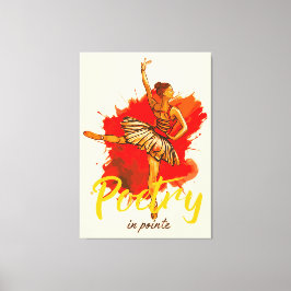 Poëzie in Pointe – Elegante Ballerina Art for Danc Canvas Afdruk