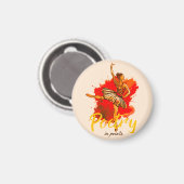 Poëzie in Pointe – Elegante Ballerina Art for Danc Magneet (Voorkant / Achterkant)