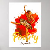 Poëzie in Pointe – Elegante Ballerina Art for Danc Poster (Voorkant)