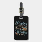Poëzie is mijn medicijnschrijfster voor cute Poet Bagagelabel (Voorkant verticaal)
