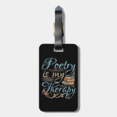 Poëzie is mijn medicijnschrijfster voor cute Poet Bagagelabel (Achterkant verticaal)