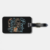 Poëzie is mijn medicijnschrijfster voor cute Poet Bagagelabel (Achterkant horizontaal)