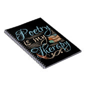 Poëzie is mijn medicijnschrijfster voor cute Poet Notitieboek (Rechterzijde)