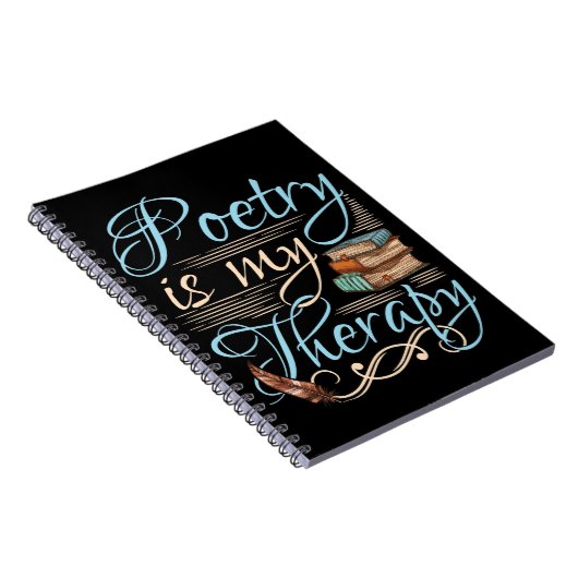 Poëzie is mijn medicijnschrijfster voor cute Poet Notitieboek (Rechterzijde)