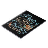 Poëzie is mijn medicijnschrijfster voor cute Poet Notitieboek (Linkerzijde)