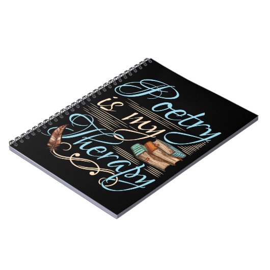 Poëzie is mijn medicijnschrijfster voor cute Poet Notitieboek (Linkerzijde)