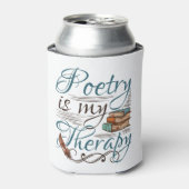 Poëzie is mijn schrijfster van de therapiedichter  blikjeskoeler (Blikje Voorkant)
