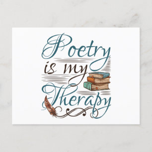 Poëzie is mijn schrijfster van de therapiedichter  briefkaart