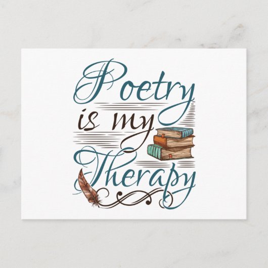 Poëzie is mijn schrijfster van de therapiedichter  briefkaart (Voorkant)