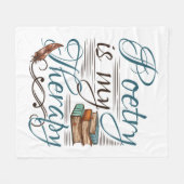 Poëzie is mijn schrijfster van de therapiedichter  fleece deken (Voorkant (Horizontaal))