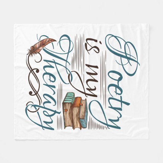 Poëzie is mijn schrijfster van de therapiedichter  fleece deken (Voorkant (Horizontaal))