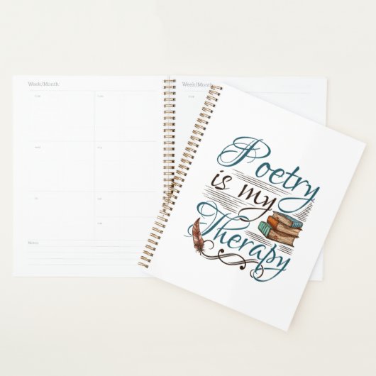 Poëzie is mijn schrijfster van de therapiedichter  planner (Display)
