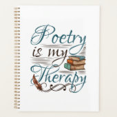 Poëzie is mijn schrijfster van de therapiedichter planner (Voorkant)