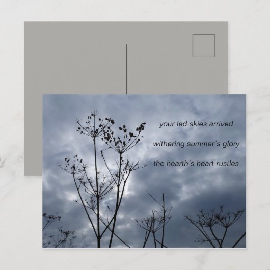 poëzie-kaart briefkaart (Voorkant / Achterkant)