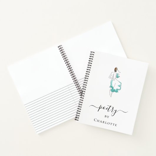 Poëzie kunstwerk naam typografie notitieboek (Binnen)