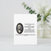 Poëzie leert een enorme kracht van weinig woorden  briefkaart (Staand voorkant)