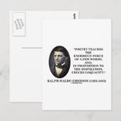 Poëzie leert een enorme kracht van weinig woorden  briefkaart (Voorkant / Achterkant)