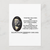 Poëzie leert een enorme kracht van weinig woorden  briefkaart (Voorkant)