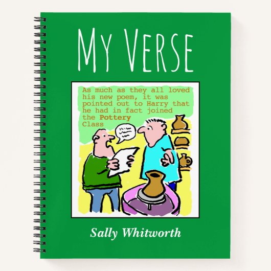 Poëzie Notitieboek met naam eigenaar (Voorkant)