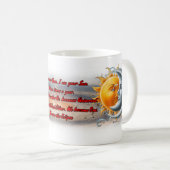 Poëzie op een witte keramiek koffiemok (Voorkant rechts)