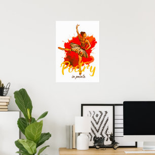 Poëzie op Punt – Elegante Ballerina Kunst voor Dan Poster