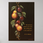 Poëzie, peren en Plums Fine Art Poster (Voorkant)